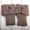 Autumn Winter Women's Knitted Wool Socks with Buttons, Fashion Boot Cover Leg Warmers & Foot Warmer
