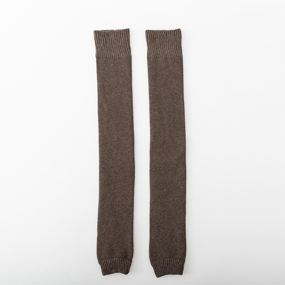 Winter Warm Knitted Leg Warmers for Women, Thick Wool Thermal Socks with Velvet Lining, Long Solid Color Stockings
