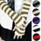 Womens Knitted Fingerless Arm Sleeves Gothic Style Striped Winter Long Arm Warmers For Girls Haraju 0