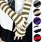 Womens Knitted Fingerless Arm Sleeves Gothic Style Striped Winter Long Arm Warmers For Girls Haraju 0