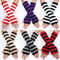 Womens Knitted Fingerless Arm Sleeves Gothic Style Striped Winter Long Arm Warmers For Girls Haraju 1