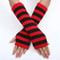 Womens Knitted Fingerless Arm Sleeves Gothic Style Striped Winter Long Arm Warmers For Girls Haraju 2