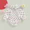 Adorable Newborn Baby Girl Clothes Set, Floral Print Romper with Headband, Ruffled Long Sleeve Bodysuit Jumpsuit