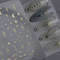 3D Gold Sun Moon Star Bronzing Nail Art Sticker, Laser Star Moon Design, Self-Adhesive Slider Decals in Gold, Silver