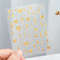 3D Gold Sun Moon Star Bronzing Nail Art Sticker, Laser Star Moon Design, Self-Adhesive Slider Decals in Gold, Silver