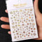 3D Gold Sun Moon Star Bronzing Nail Art Sticker, Laser Star Moon Design, Self-Adhesive Slider Decals in Gold, Silver