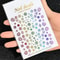 3D Gold Sun Moon Star Bronzing Nail Art Sticker, Laser Star Moon Design, Self-Adhesive Slider Decals in Gold, Silver