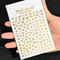3D Gold Sun Moon Star Bronzing Nail Art Sticker, Laser Star Moon Design, Self-Adhesive Slider Decals in Gold, Silver