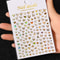 3D Gold Sun Moon Star Bronzing Nail Art Sticker, Laser Star Moon Design, Self-Adhesive Slider Decals in Gold, Silver