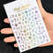 3D Gold Sun Moon Star Bronzing Nail Art Sticker, Laser Star Moon Design, Self-Adhesive Slider Decals in Gold, Silver