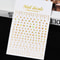 3D Gold Sun Moon Star Bronzing Nail Art Sticker, Laser Star Moon Design, Self-Adhesive Slider Decals in Gold, Silver
