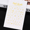 3D Gold Sun Moon Star Bronzing Nail Art Sticker, Laser Star Moon Design, Self-Adhesive Slider Decals in Gold, Silver