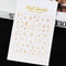 3D Gold Sun Moon Star Bronzing Nail Art Sticker, Laser Star Moon Design, Self-Adhesive Slider Decals in Gold, Silver