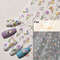 Flowers Blooming Cherry Blossom Sakura Nail Art Stickers, 5D Soft Relief Spring Adhesive Manicure Decals for a Chic