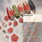 Flowers Blooming Cherry Blossom Sakura Nail Art Stickers, 5D Soft Relief Spring Adhesive Manicure Decals for a Chic