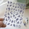 Blue White Porcelain Chinese Style 3D Nail Art Stickers, Self-Adhesive Floral Manicure Decals for Salon & DIY