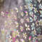 Colourful Frangipani, Bright Lily Flowers Nail Art Stickers, Gradual Petal Vivid Dew Delicate Romantic Manicure Decals
