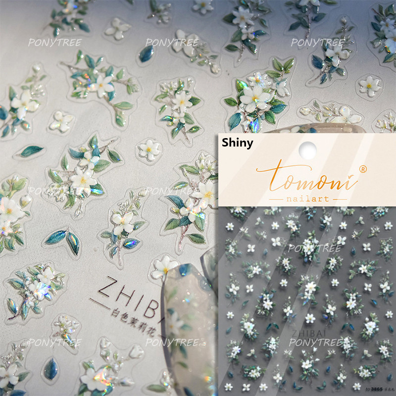 Colourful Frangipani, Bright Lily Flowers Nail Art Stickers, Gradual Petal Vivid Dew Delicate Romantic Manicure Decals