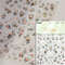 Colourful Frangipani, Bright Lily Flowers Nail Art Stickers, Gradual Petal Vivid Dew Delicate Romantic Manicure Decals