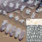 Colourful Frangipani, Bright Lily Flowers Nail Art Stickers, Gradual Petal Vivid Dew Delicate Romantic Manicure Decals
