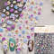 Colourful Frangipani, Bright Lily Flowers Nail Art Stickers, Gradual Petal Vivid Dew Delicate Romantic Manicure Decals