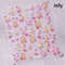 Colourful Frangipani, Bright Lily Flowers Nail Art Stickers, Gradual Petal Vivid Dew Delicate Romantic Manicure Decals