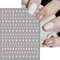 3D Nail Art Stickers, Red Black White Love Hearts, Stars Clouds French Full Adhesive Nail Decals Slider for Manicure