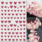 3D Nail Art Stickers, Red Black White Love Hearts, Stars Clouds French Full Adhesive Nail Decals Slider for Manicure
