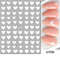 3D Nail Art Stickers, Red Black White Love Hearts, Stars Clouds French Full Adhesive Nail Decals Slider for Manicure