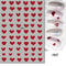 3D Nail Art Stickers Red Black White Love Hearts Stars Clouds French Full Adhesive Nail Decals Slid
