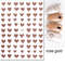 3D Nail Art Stickers, Red Black White Love Hearts, Stars Clouds French Full Adhesive Nail Decals Slider for Manicure
