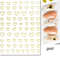 3D Nail Art Stickers, Red Black White Love Hearts, Stars Clouds French Full Adhesive Nail Decals Slider for Manicure