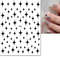 3D Nail Art Stickers, Red Black White Love Hearts, Stars Clouds French Full Adhesive Nail Decals Slider for Manicure