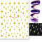 3D Nail Art Stickers, Red Black White Love Hearts, Stars Clouds French Full Adhesive Nail Decals Slider for Manicure