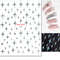 3D Nail Art Stickers, Red Black White Love Hearts, Stars Clouds French Full Adhesive Nail Decals Slider for Manicure