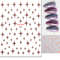 3D Nail Art Stickers, Red Black White Love Hearts, Stars Clouds French Full Adhesive Nail Decals Slider for Manicure