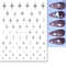 3D Nail Art Stickers, Red Black White Love Hearts, Stars Clouds French Full Adhesive Nail Decals Slider for Manicure