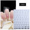 3D Nail Art Stickers, Red Black White Love Hearts, Stars Clouds French Full Adhesive Nail Decals Slider for Manicure