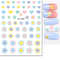 3D Nail Art Stickers, Red Black White Love Hearts, Stars Clouds French Full Adhesive Nail Decals Slider for Manicure