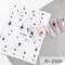 3D Nail Art Stickers, Red Black White Love Hearts, Stars Clouds French Full Adhesive Nail Decals Slider for Manicure