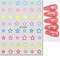 3D Nail Art Stickers, Red Black White Love Hearts, Stars Clouds French Full Adhesive Nail Decals Slider for Manicure