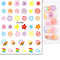 3D Nail Art Stickers, Red Black White Love Hearts, Stars Clouds French Full Adhesive Nail Decals Slider for Manicure
