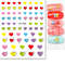 3D Nail Art Stickers, Red Black White Love Hearts, Stars Clouds French Full Adhesive Nail Decals Slider for Manicure