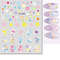3D Nail Art Stickers, Red Black White Love Hearts, Stars Clouds French Full Adhesive Nail Decals Slider for Manicure