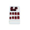24Pcs Solid Color Wine Red Press on Nails, Short Square False Nails, Simple Detachable Finished Full Cover Nail Tips