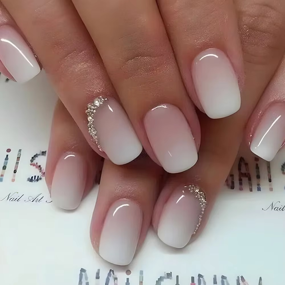 24Pcs Solid Color Wine Red Press on Nails, Short Square False Nails, Simple Detachable Finished Full Cover Nail Tips