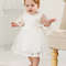 Sleeveless Hood Cloak, Dress Set: Soft Satin Floral Embroidered Lace for Wedding Party Princess Baby