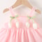 Baby Girl Dress Summer Tulip Style, Cute Mesh Princess Party Dress with Suspenders