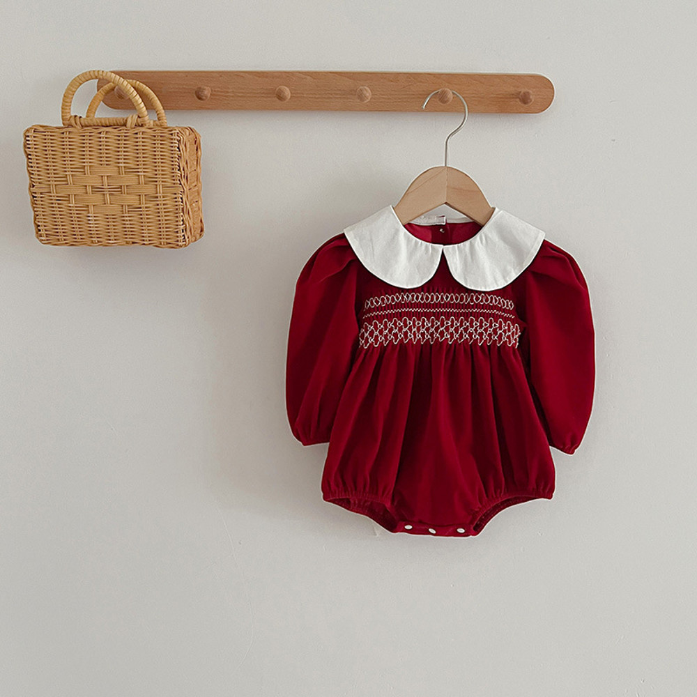 Christmas Newborn Romper, Sweet Princess Party Clothes for Infant Baby Girls, New Year Holiday Outfit