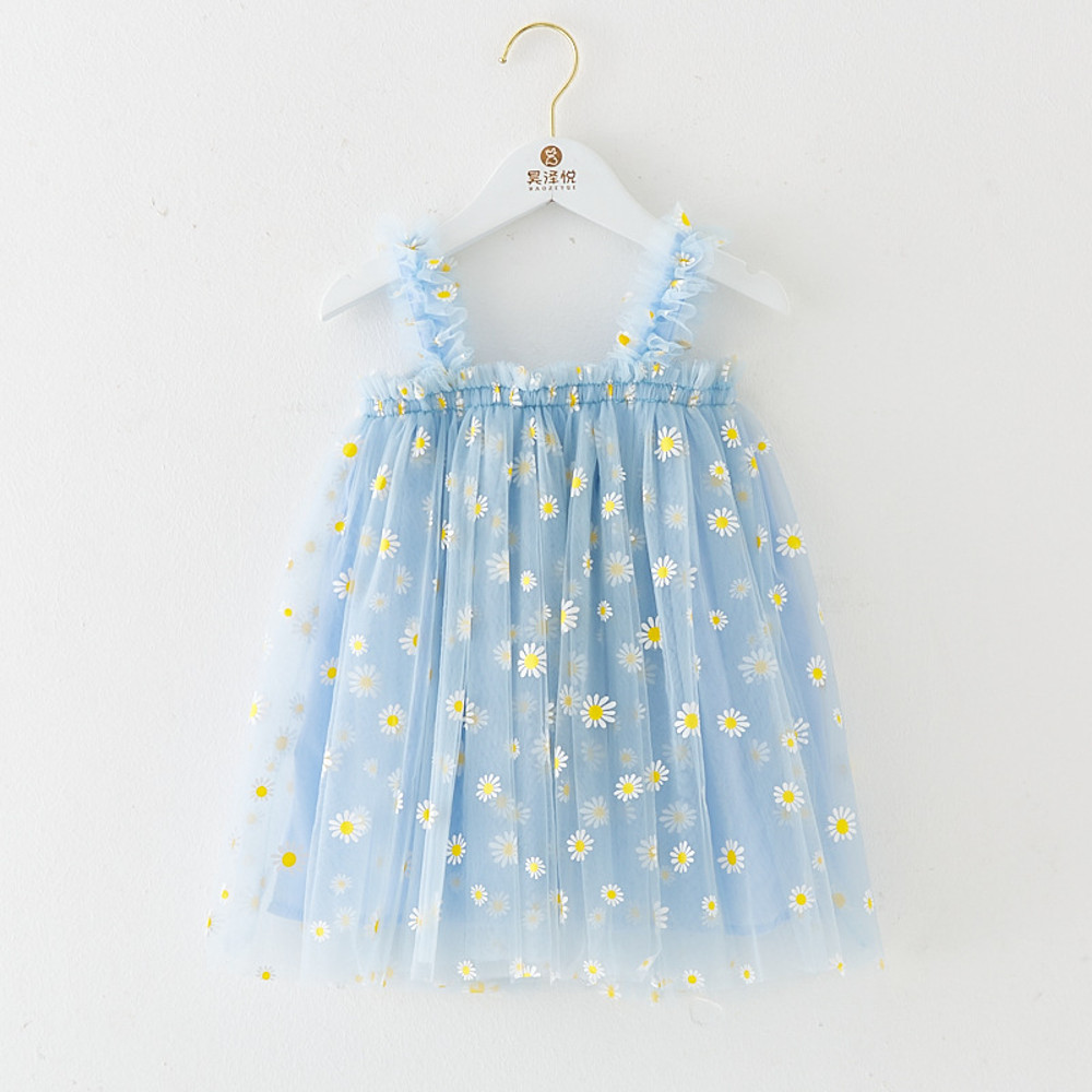 KEAIYOUHUO Summer Baby Girls Dresses, Childrens Daisy Printed Dress for Toddler Girl Princess Wedding Party Birthday